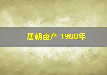 唐朝亩产 1980年